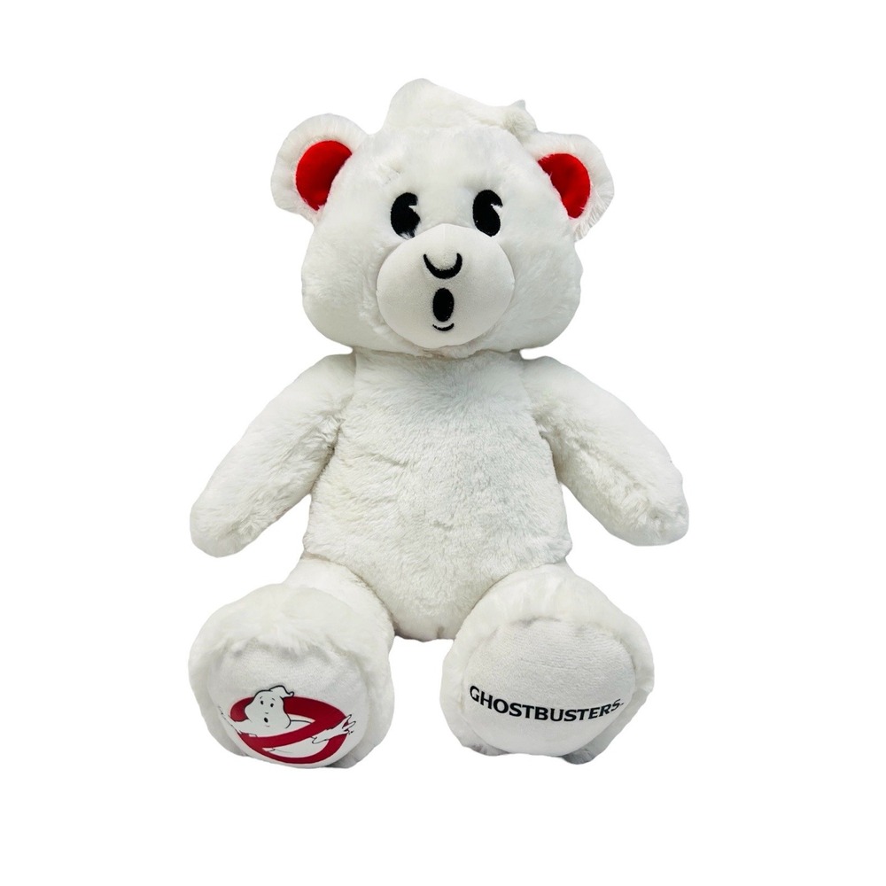 Build-a-Bear Ghostbusters Bear Teddy Plush BAB White No Sounds 2016 - Read